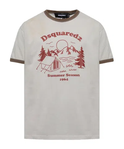 Dsquared2 Short-sleeved T-shirt In Gray