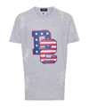 Dsquared2 Fitted Muscle T-shirt Featuring Graphic Print In Gray