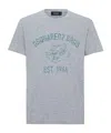 Dsquared2 Logo Bros Print T-shirt In Gray