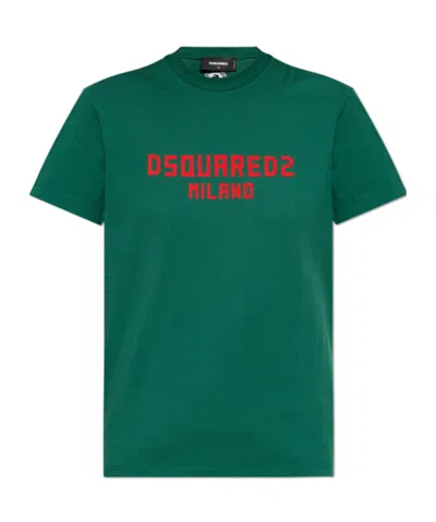 DSQUARED2 DSQUARED2 LOGO PRINTED CREWNECK T-SHIRT