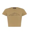 Dsquared2 Icon Printed Cropped T-shirt In Green