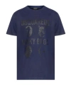 Shop Dsquared2 Cotton T-shirt In Navy Blue
