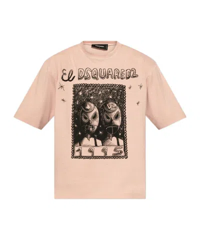 Dsquared2 Short-sleeved T-shirt In Nude