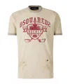 Dsquared2 Contrast Graphic T-shirt In Nude