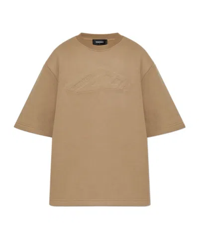 DSQUARED2 DSQUARED2 ICON LOGO EMBOSSED CREWNECK T-SHIRT