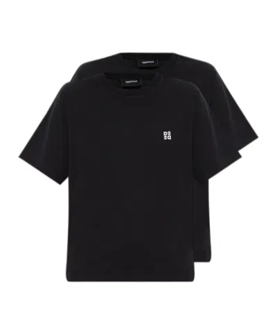 Dsquared2 Short-sleeved T-shirt Two-piece Set In Black