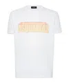 Dsquared2 Crew Neck Cracked Effect Graphic Print In White