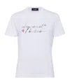 Dsquared2 Logo Print Cotton Jersey T-shirt In White