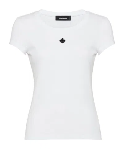 DSQUARED2 DSQUARED2 LEAF LOGO PLAQUE CREWNECK T-SHIRT