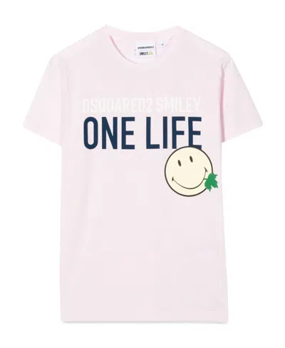 Dsquared2 Short-sleeved T-shirt With Round Neck In White
