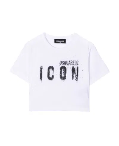 Dsquared2 Short-sleeved T-shirt With Round Neck In White