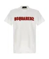 Dsquared2 Crew Neck T-shirt Bold Front Text In White