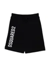 Dsquared2 Logo-print Cotton Shorts In Black
