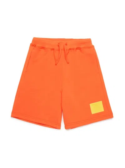 Dsquared2 Kids' Shorts Con Applicazione In Orange