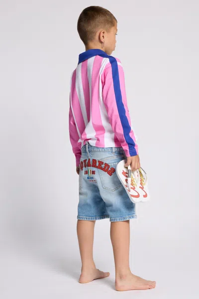 Dsquared2 Kids' Shorts Denim Blu Chiaro In Blue