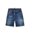 Dsquared2 D2p460m Shorts Dsquared Dark Denim Shorts With Stains And Tears In Blue