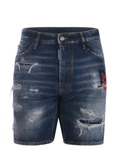 Dsquared2 Shorts  Marine Made Of Denim In Denim Blu