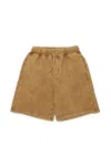 Dsquared2 Kids Sprayed Effect Drawstring Shorts In Brown