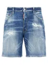 Dsquared2 Cropped Jeans With Paint Splatters In Navy Blue
