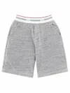 Dsquared2 Oversize Logo Repeated Waistband Shorts In Gray