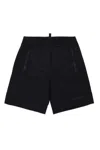 Dsquared2 Shorts Stile Tennis In Cotone Tecnico In Black