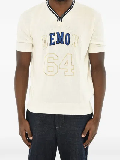 Dsquared2 Short-sleeve V-neck Sweater In White
