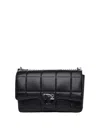 Dsquared2 Logo-plaque Quilted Shoulder Bag Woman Cross-body Bag Black Size - Leather In Black