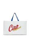 Dsquared2 Graphic Handle Shoulder Bag In White