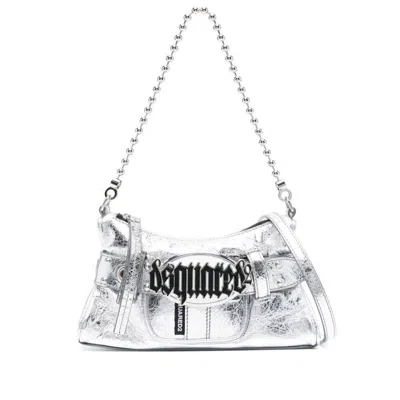 Dsquared2 Shoulder Bags In Silver