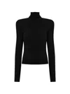 Dsquared2 Shoulder-pad Turtleneck Top In Black