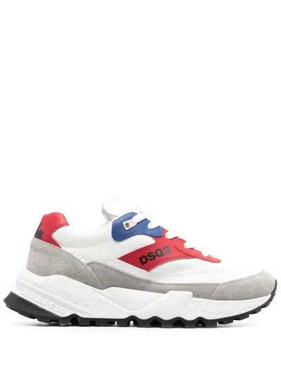 Dsquared2 Side Logo-print Chunky Sneakers In Weiss