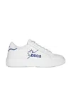 Dsquared2 Man Sneakers White Size 11 Soft Leather In White