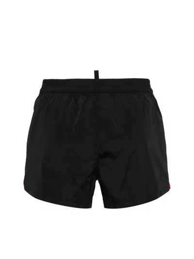 Dsquared2 Side Logo Swim Shorts In Black