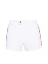 Dsquared2 Boxer Swimsuit With Logoed Contrasting Bands In White