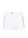 Dsquared2 Boxer Swimsuit With Logoed Contrasting Bands In White