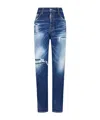 Dsquared2 Side-stripe Straight-leg Jeans In Blue