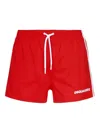 Dsquared2 Side-stripe Swim Shorts In Red