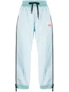 Dsquared2 Side-zip Logo-patch Trousers In Blau