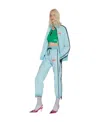Dsquared2 Side-zip Logo-patch Trousers In Blue