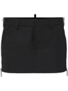 Dsquared2 Side-zip Mini Skirt In Black