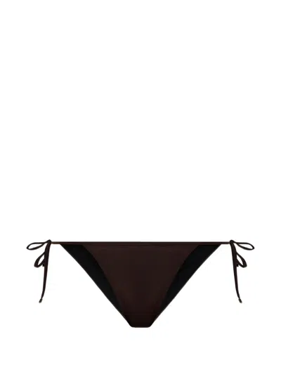 Dsquared2 Side-tie Bikini Bottoms In Brown