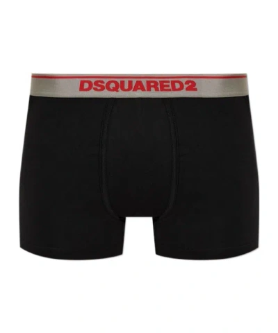 Dsquared2 Signature Boxer Briefs In Black