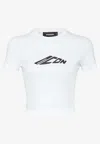 Dsquared2 Signature Icon Cropped T-shirt In White