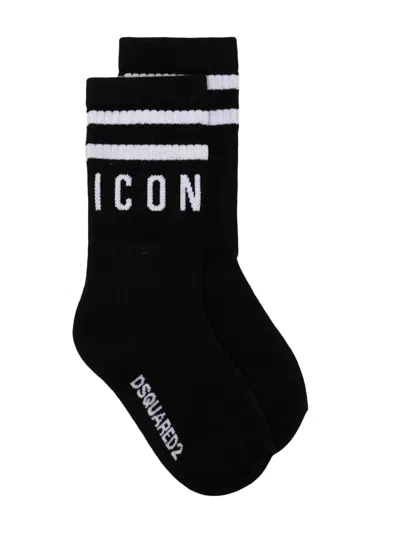 DSQUARED2 SIGNATURE ICON-STRIPE COTTON SOCKS