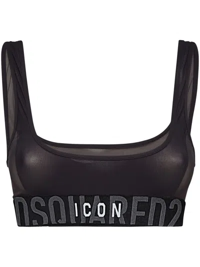Dsquared2 Signature Iwith Mini Bra In Black