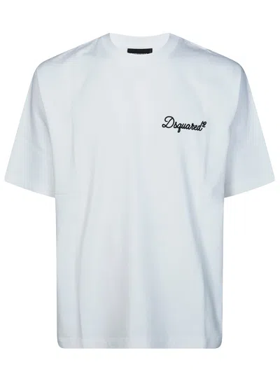 Dsquared2 Signature Loose Fit T-shirt In White