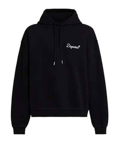 Dsquared2 Signature Relax Fit Hoodie In Black