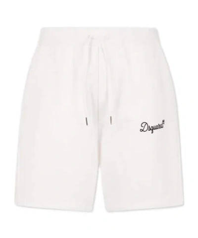 Dsquared2 Signature Relax Fit Shorts In White