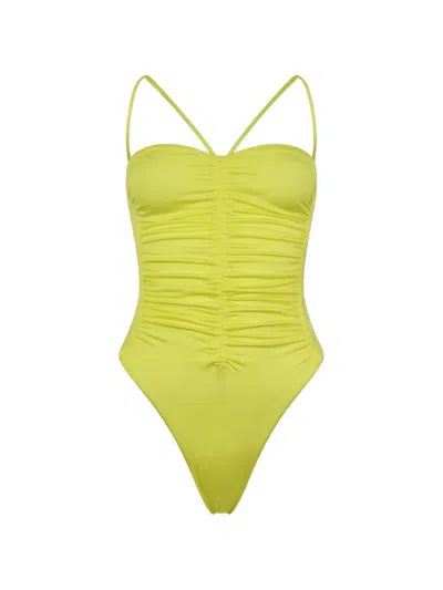 Dsquared2 Signature Ruched One-piece In Green