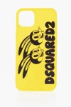Dsquared2 Silicone Iphone 13 Pro Case With Rabbits Lunar Print In Yellow